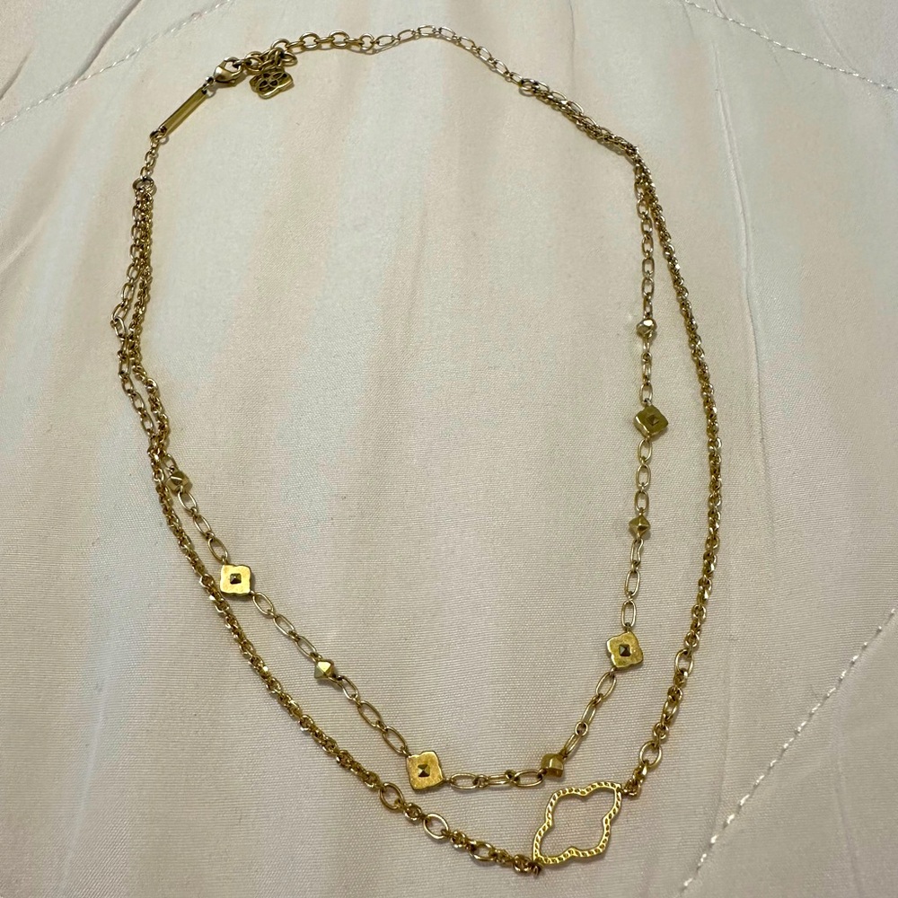 Double gold chain Kendra Scott Necklace